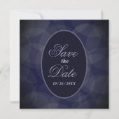 Navy Blue Bokeh Hochzeit speichern das Datum Save The Date (Vorderseite)