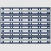 Navy Blue Bone Inlay Border Dots Decoupage Paper Seidenpapier (Vorderseite)