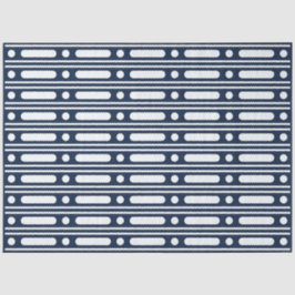 Navy Blue Bone Inlay Border Dots Decoupage Paper Seidenpapier