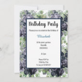 NAVY BLUE BOTANICAL FLORAL EUCALYPTUS EINLADUNG (Vorderseite)