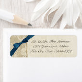 Navy Blue Bow, Lace und Burlap Rustikales Land (Insitu)