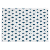 Navy Blue Bow Pattern Large Glossy Gift Bag Große Geschenktüte (Rückseite)