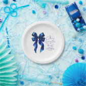 Navy Blue Bow Sie bindet das Brautparty des Knoten Pappteller (Party)