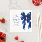 Navy Blue Bow Sie bindet das Brautparty des Knoten Serviette (Beispiel)
