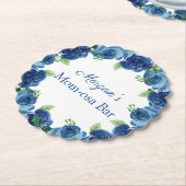 Navy Blue Boy Baby Paper Untersetzer (angewinkelt)