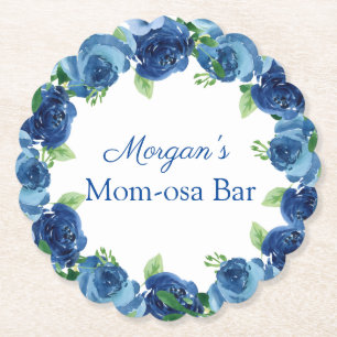 Navy Blue Boy Baby Paper Untersetzer