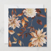 Navy Blue Brautparty Einladung (Rückseite)