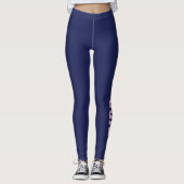 Navy Blue Bridge Junggeselinnen-Abschied Wedding R Leggings (Vorderseite)
