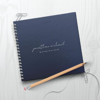 Navy Blue Briefe zu meinem Son Memory Keepake Notizblock