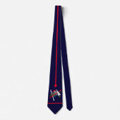 Navy Blue Bright Abstract Design Stilvoll Neck Tie Krawatte (Vorderseite)