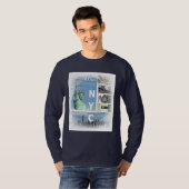 Navy Blue Brooklyn Bridge New York City T-Shirt (Vorne ganz)