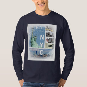 Navy Blue Brooklyn Bridge New York City T-Shirt
