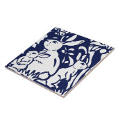Navy Blue Bunny Rabbit Woodland Animal Trivet Fliese (Seite)