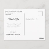 Navy Blue Burgundy Gothic Floral Wedding Vielen Da Postkarte (Rückseite)