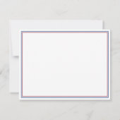 Navy Blue Burgundy Mit Monogramm Mitteilungskarte (Rückseite)