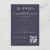 Navy Blue & Burgundy Moody Floral Begleitkarte (Vorderseite)