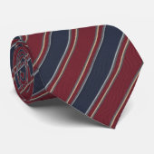 Navy Blue Burgundy Red Classic Regimental Stripe Krawatte (Gerollt)
