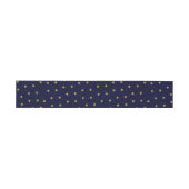 Navy Blue Burlap Niedlich Gold Herz Rustikales Bau Einladungsbanderole (Flach)