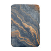 Navy Blue Burnt Orange Dusty Blue Badematte (Vorderseite Vertikal)