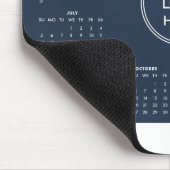 Navy Blue Business Logo 2026 Kalendermousepad Mousepad (Ecke)