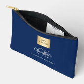 Navy Blue Business Logo Zubehörtasche (Offen)