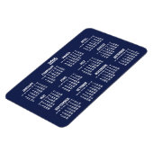 Navy Blue Calendar 2016 Große flexible Magnete 4x6 (Linke Seite)
