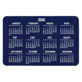 Navy Blue Calendar 2016 Große flexible Magnete 4x6 (Horizontal)