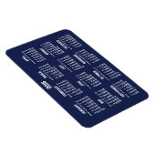 Navy Blue Calendar 2016 Große flexible Magnete 4x6 (Rechte Seite)