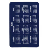 Navy Blue Calendar 2016 Große flexible Magnete 4x6 (Vertikal)