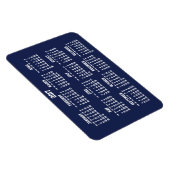 Navy Blue Calendar 2017 Große flexible Magnete (Rechte Seite)