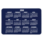 Navy Blue Calendar 2018 Große flexible Magnete (Horizontal)