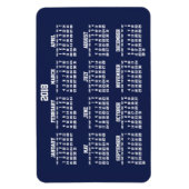 Navy Blue Calendar 2018 Große flexible Magnete (Vertikal)