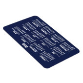 Navy Blue Calendar 2019 Große flexible Magnete (Rechte Seite)
