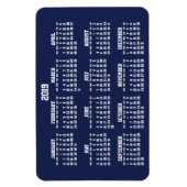 Navy Blue Calendar 2019 Große flexible Magnete (Vertikal)