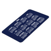 Navy Blue Calendar 2021 große flexible Magnete (Linke Seite)