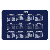 Navy Blue Calendar 2021 große flexible Magnete (Horizontal)