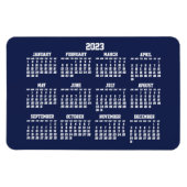 Navy Blue Calendar 2023 Große flexible Magnete (Horizontal)