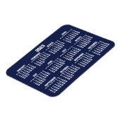 Navy Blue Calendar 2023 Kleine flexible Magnete (Linke Seite)