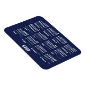 Navy Blue Calendar Flexible Magnet 2025 (Rechte Seite)