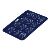 Navy Blue Calendar Flexible Magnet 2026 (Linke Seite)