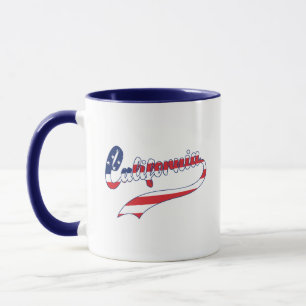 Navy Blue California USA Flag Fill Tasse