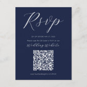 Navy Blue Calligraphy Script UAWG Enclosure Card Begleitkarte (Vorderseite)