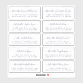 Navy Blue Calligraphy Wedding Guest Address Labels (Blatt)