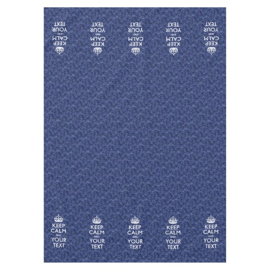 Navy Blue Camouflage Behalte Ruhe und Ihren Text Tischdecke (Vorderseite)