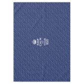 Navy Blue Camouflage Behalte Ruhe und Ihren Text Tischdecke (Vorderseite)
