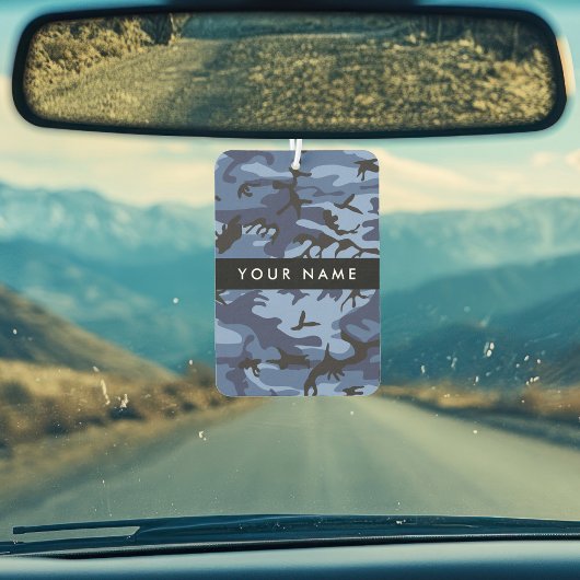 Navy Blue Camouflage Ihr Name Personalize Autolufterfrischer