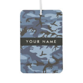 Navy Blue Camouflage Ihr Name Personalize Autolufterfrischer (Vorderseite)