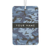 Navy Blue Camouflage Ihr Name Personalize Autolufterfrischer (Rückseite)