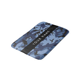 Navy Blue Camouflage Ihr Name Personalize Badematte