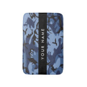 Navy Blue Camouflage Ihr Name Personalize Badematte (Vorderseite Vertikal)